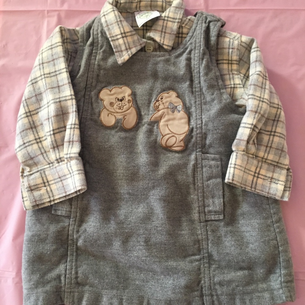🇮🇹 Ciccino Baby Girl Two Piece 0-3 Months Jumper & Blouse Made in Italy 🇮🇹